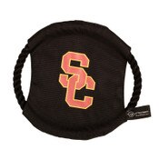 USC Trojans Black SC Interlock Flying Disc Pet Toy